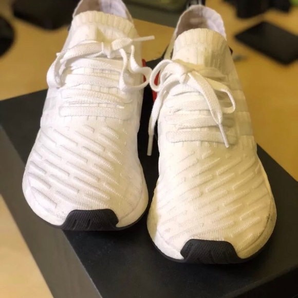 ADIDAS NMD R2 PRIMEKNIT WHITE - Picture 4 of 5
